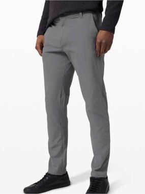 Men's Gray Stretch Chino Pants